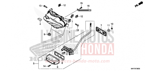 FEU ARRIERE CBR500RAM de 2021